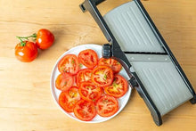 Load image into Gallery viewer, Gramercy Adjustable Mandoline Slicer for Kitchen, Potato Cutter, Vegetable Chopper, Mandolin, Cucumber Slicer- INCLUDING one Pair Cut-Resistant Gloves and Waffle Fry Cutter