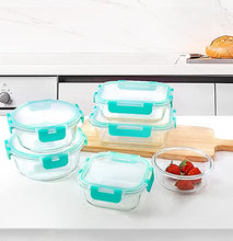 Load image into Gallery viewer, M MCIRCO 24-Piece Glass Food Storage Containers with Locking Lids,Glass Meal Prep Containers Set - Airtight Lunch Containers, Microwave, Oven, Freezer and Dishwasher,Green