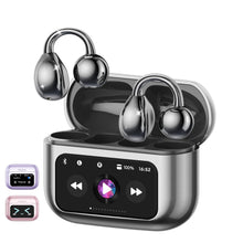 Load image into Gallery viewer, PAXA M100 Clip On Ear Headphones, Open Ear Earbuds Wireless Bluetooth 5.4, Clip On Earbuds with LCD Touchscreen, Lightweight Comfort Open Ear Headphones for Sports, Fitness, and Workouts, Black