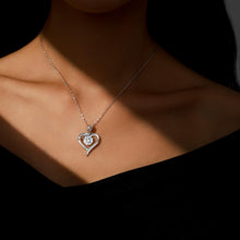 Load image into Gallery viewer, Rose Heart Pendant Necklace for Wife Moissanite Lab-Created Gem Jewelry for Women I Love You Wedding Anniversary Birthday Christmas Valentines Engagements Mothers Day for Her Girlfriend Mom Daughter