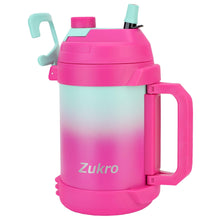 Load image into Gallery viewer, Zukro 1 Gallon Water Jug, One Gallon Large Triple Wall Insulated Metal Jug With Straw and Spout, No Sweat 128 oz Stainless Steel Sport Water Bottle Keeps Cold 48 Hours for Outdoors, Cotton