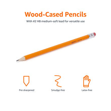 Load image into Gallery viewer, Amazon Basics Woodcased Classroom #2 Pencils with Erasers, Pre-sharpened, HB Lead, Value Pack of 30 count, Orange