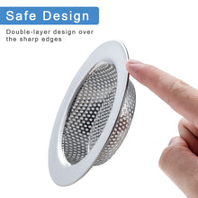 Load image into Gallery viewer, Honmein 2 Pcs Sink Strainer for Most Kitchen Sink Drain Basket, Upgraded Double-Layer Safe Design Kitchen Sink Strainer (Outer Diameter 4.5 Inch)