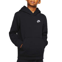 Load image into Gallery viewer, Nike Boy's NSW Pull Over Hoodie Club, Black/White, Small