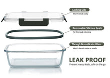 Load image into Gallery viewer, M MCIRCO 24-Piece Glass Food Storage Containers with Upgraded Snap Locking Lids,Glass Meal Prep Containers Set - Airtight Lunch Containers, Microwave, Oven, Freezer and Dishwasher