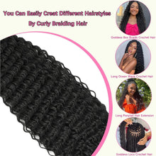Load image into Gallery viewer, LDHAIRLD Curly Braiding Hair for Black Women Deep Wave Ocean Wave Crochet Hair Water Wave Braiding Hair for Boho Braids Twist Crochet Hair - Wet and Wavy Braiding Hair Extension 30 Inch Pack of 1