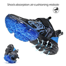 Load image into Gallery viewer, JMFCHI Boys Girls Kids' Sneakers Knitted Mesh Sports Shoes Breathable Lightweight Running Shoes for Kids Fashion Athletic Casual Shoes Blue 11 Little Kid Black/Energy Blue-8167