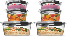 Load image into Gallery viewer, Rubbermaid Brilliance® Round Leak Proof Food Storage Containers, 6 Piece Set (Pack of 2)