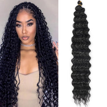 Load image into Gallery viewer, LDHAIRLD Curly Braiding Hair for Black Women Deep Wave Ocean Wave Crochet Hair Water Wave Braiding Hair for Boho Braids Twist Crochet Hair - Wet and Wavy Braiding Hair Extension 30 Inch Pack of 1