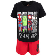 Load image into Gallery viewer, Marvel Spidey and His Amazing Friends Toddler Boys 3 Piece Outfit Set Black/Red/Grey 5T