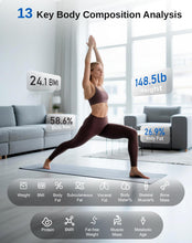 Load image into Gallery viewer, GE Smart Scale for Body Fat, BMI Muscle Mass Digital Bathroom Weight Scales Bluetooth Electronic Body Composition Monitor for People with App Large Display, Accurate 400lb Weighing
