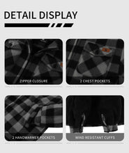 Load image into Gallery viewer, JACKETOWN Boys Fleece Jacket Kids Plaid Flannel Shacket Shirts Sherpa Hoodie Zip Up Sweatshirt Winter Coat 6-15 Years Dark Grey 10-11 Years