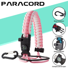 Load image into Gallery viewer, Half Gallon Water-Bottle with Straw - Pop-up Chug Lid (Cold 48H & Hot 24H) 64oz Insulated Water Bottle Flask with Sleeve Strap, Paracord Handle, Bottle Boot, Pink Stainless Steel Metal Water Jug