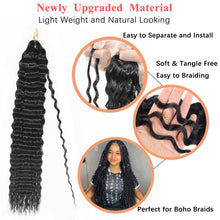 Load image into Gallery viewer, LDHAIRLD Curly Braiding Hair for Black Women Deep Wave Ocean Wave Crochet Hair Water Wave Braiding Hair for Boho Braids Twist Crochet Hair - Wet and Wavy Braiding Hair Extension 30 Inch Pack of 1
