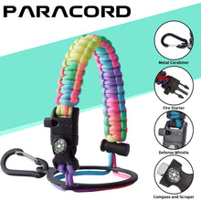 Load image into Gallery viewer, 40oz Insulated Water Bottles with Straw and Paracord Handle, Metal Flask Bottle Keep Cold for Cold-48H Hot-24H, Double Vacuum Travel Thermo Mug with Carrying Pouch for Sports Hiking Cycling Running