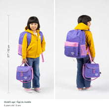 Load image into Gallery viewer, Roots Essential 3-in-1 Matching Water Resistant Kids Backpack and Lunch Bag Set with Bonus Pencil Case - Made from 100% Recycled Fabrics -22.5 litres, Pink Dot