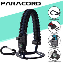 Load image into Gallery viewer, Stainless Steel Water Bottles 32oz - with Paracord Handle, Straw/Spout Lid, Carrying Case & Protective Boot, Leak Proof Double Wall Vacuum Insulated Bottle Keep Cold 48H & Hot 24H