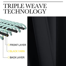 Load image into Gallery viewer, NICETOWN Halloween Black Blackout Curtain Blinds - Solid Thermal Insulated Window Treatment Blackout Drapes/Draperies for Bedroom (2 Panels, 42 inches Wide by 63 inches Long, Black)