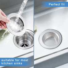 Load image into Gallery viewer, Honmein 2 Pcs Sink Strainer for Most Kitchen Sink Drain Basket, Upgraded Double-Layer Safe Design Kitchen Sink Strainer (Outer Diameter 4.5 Inch)