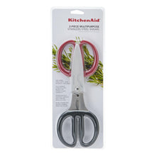 Load image into Gallery viewer, KitchenAid Multipurpose Shear Set, Versatile Scissors with Nutcracker, Bottle Opener, Ergonomic Handles with Protective Blade Covers, 2 Piece