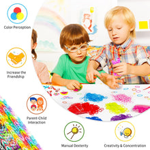 Load image into Gallery viewer, INSCRAFT 17500+ Rubber Loom Bands with 3 Layer Blue Container, 28 Colors, 600 S-Clips, 352 Beads, 40 Cartoon Pendant, Bracelet Making Refill Kit for Kids