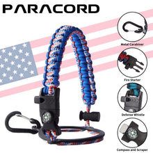 Load image into Gallery viewer, 40oz Insulated Water Bottle with Straw, Paracord Handle & Carrier Bag, Wide Mouth Vacuum Insulated Hydro Bottle, Stainless Steel Thermo Mug Flask for Sports Office School, Cold 48Hrs & Hot 24Hrs