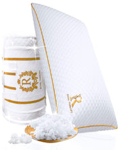 Load image into Gallery viewer, Royal Therapy Queen Memory Foam Pillows - Shredded Memory Foam Pillow for All Sleep Positions - Medium Firm Pillow with Adjustable Loft - Bamboo Rayon Cover - CertiPUR-US & Oeko-TEX Certified