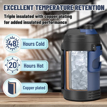 Load image into Gallery viewer, Zukro 1 Gallon Water Jug, One Gallon Large Triple Wall Insulated Metal Jug With Straw and Spout, No Sweat 128 oz Stainless Steel Sport Water Bottle Keeps Cold 48 Hours for Outdoors, Red