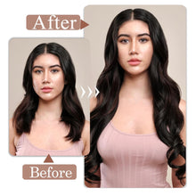 Load image into Gallery viewer, Human Hair Clip in Hair Extensions 14 Inch 80g/2.82oz Real Human Hair Clip ins Extensions 5pcs #2 Dark Brown Straight Remy Hair Extensions for Women Double Weft