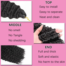 Load image into Gallery viewer, LDHAIRLD Curly Braiding Hair for Black Women Deep Wave Ocean Wave Crochet Hair Water Wave Braiding Hair for Boho Braids Twist Crochet Hair - Wet and Wavy Braiding Hair Extension 30 Inch Pack of 1