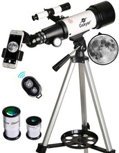 Load image into Gallery viewer, Gskyer Telescope, 70mm Aperture 400mm AZ Mount Astronomical Refracting Telescope for Kids Beginners - Travel Telescope with Carry Bag, Phone Adapter and Wireless Remote.