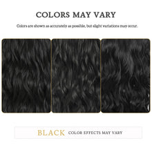 Load image into Gallery viewer, Fliace Clip in Black Hair Extensions for Women, Thick Double Weft Wavy Soft Hair & Blends Well Long Hairpieces(20inch, 6pcs, Natural Black)