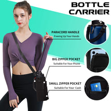 Load image into Gallery viewer, Stainless Steel Water Bottles 32oz - with Paracord Handle, Straw/Spout Lid, Carrying Case & Protective Boot, Leak Proof Double Wall Vacuum Insulated Bottle Keep Cold 48H & Hot 24H
