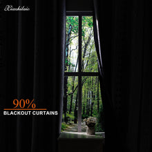 Load image into Gallery viewer, Xiazhilaio 52x63 Inch Blackout Curtains with Black & Gray Geometric Boho Pattern, Scandinavian Modern Minimalist Style Room Darkening Drapes for Bedroom Living Room Window Treatments, 2 Panels