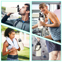 Load image into Gallery viewer, DIGJUPER Insulated Water Bottle - 32oz 40oz 64oz Water Bottles with Straw & Spout Lids, Carrier Bag, Paracord Handle and Flask Boot, Reusable Stainless Steel Water Bottle, Metal Canteen Mug for Work