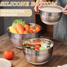 Load image into Gallery viewer, Mixing Bowls with Airtight Lids Set, 26PCS Stainless Steel Khaki Bowls with Grater Attachments, Non-Slip Bottoms & Kitchen Gadgets Set, Size 7, 4, 2.5, 2.0,1.5, 1QT, Great for Mixing & Serving