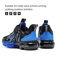 Load image into Gallery viewer, JMFCHI Boys Girls Kids' Sneakers Knitted Mesh Sports Shoes Breathable Lightweight Running Shoes for Kids Fashion Athletic Casual Shoes Blue 11 Little Kid Black/Energy Blue-8167