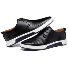 Load image into Gallery viewer, ZZHAP Men's Casual Oxford Shoes Breathable Flat Fashion Sneakers Black US 9