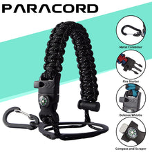 Load image into Gallery viewer, 32-40-64OZ Stainless Steel Water Bottle - Black Water Bottle with Straw & Spout Lid, Paracord Handle & Bottle Sleeve, Insulated Vacuum Water Flask Double-Wall Metal Thermo Cup Canteen for Gym School