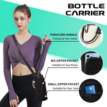 Load image into Gallery viewer, DIGJUPER 40oz Insulated Water Bottle - w/Straw Spout Lid, Bottle Holder with Strap, Paracord Handle, Protective Bottom Boot, Stainless Steel Metal Thermo Jug Flask Cold 48h & Hot 24h, Cream White