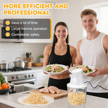 Load image into Gallery viewer, TURNRISE Electric Chicken Shredder Tool: 250W Multifunctional Press-to-Operate Meat Shredder Tool with Large Capacity - Meat Grinder for Chicken Breast, Meats, Fruits, Vegetables, Nuts (White)