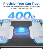 Load image into Gallery viewer, GE Smart Scale for Body Fat, BMI Muscle Mass Digital Bathroom Weight Scales Bluetooth Electronic Body Composition Monitor for People with App Large Display, Accurate 400lb Weighing