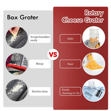 Load image into Gallery viewer, Ourokhome Rotary Cheese Grater Hand Crank, Kitchen Shredder Speed Mandolin Slicer Ice Shaver with Handle and Drum Blades for Cheese, Vegetable, Nuts, Chocolate, Potato, Carrot, 5 Blades, White