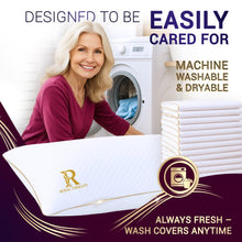 Load image into Gallery viewer, Royal Therapy Long Body Pillow β Full Body Pillow for Adults and Side Sleepers β Long Pillow for Bed with Cooling Memory Foam β Adjustable Firm Long Pillow for Back Pain, Hugging & Sleep Support