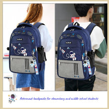 Load image into Gallery viewer, MITOWERMI Astronaut-space Backpack for Boys-Girls Elementary Middle School Bags for Girls Kids Bookbag, Astronaut Green+blue