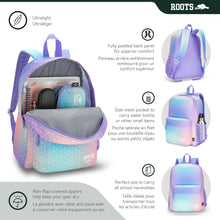 Load image into Gallery viewer, Roots Essential 3-in-1 Matching Water Resistant Kids Backpack and Lunch Bag Set with Bonus Pencil Case - Made from 100% Recycled Fabrics -22.5 litres, Multi Ombre