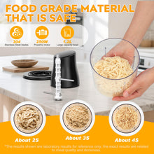 Load image into Gallery viewer, TURNRISE Electric Chicken Shredder Tool: 250W Multifunctional Press-to-Operate Meat Shredder Tool with Large Capacity - Meat Grinder for Chicken Breast, Meats, Fruits, Vegetables, Nuts (Black)