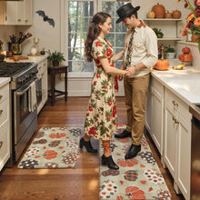 Load image into Gallery viewer, KIMODE Autumn Padded Kitchen Floor Mats Cushioned Anti Fatigue,Halloween Memory Foam Kitchen Sink Mat Non Slip,Fall Maple Kitchen Rugs Sets of 2 for Laundry Home Decor,Pumpkin Checkered