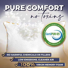Load image into Gallery viewer, Royal Therapy King Memory Foam Pillows 4-Pack - Shredded Memory Foam Pillow for All Sleep Positions - Medium Firm Pillow with Adjustable, Bamboo-Derived Rayon Cover, CertiPUR-US, Oeko-TEX Certified