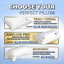 Load image into Gallery viewer, Royal Therapy King Memory Foam Pillows 2-Pack - Shredded Memory Foam Pillow for All Sleep Positions - Medium Firm Pillow with Adjustable Loft, Bamboo Rayon Cover, CertiPUR-US, Oeko-TEX Certified